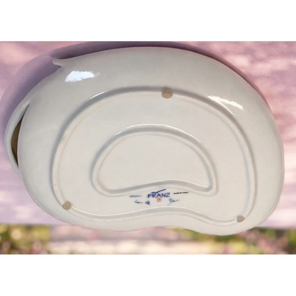 Vintage 2003 Franz‎ Porcelain Collection Dragonfly Dessert Tray FZ00260